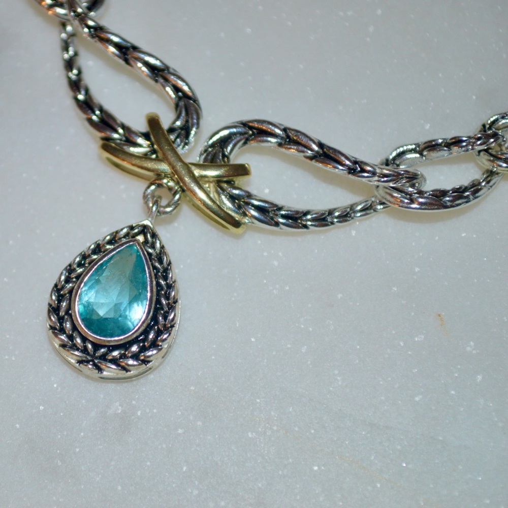 NWT Aquamarine Doublet Necklace FREE SHIPPING🚚